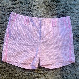 Lilly Pulitzer pink seersucker Palm Beach Fit size 6 shorts